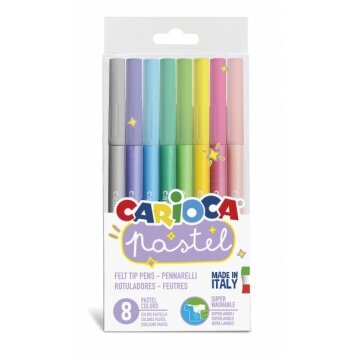 Flomasteriai Carioca 8 pastelinių spalvų Flomasteriai Carioca 8 pastelinių spalvų