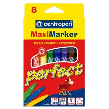 Flomasteriai Centropen Perfekt Maxi 8610 2,5 mm 8 spalvų