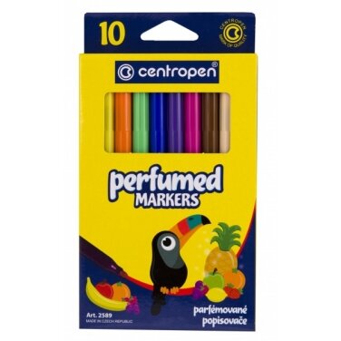 Flomasteriai Centropen Perfumed 2589 2-3 mm 10 spalvų