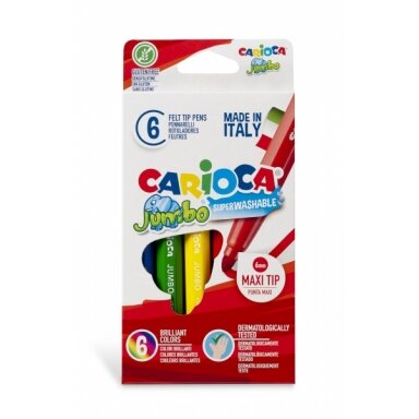 Flomasteriai Carioca Jumbo 6 spalvų