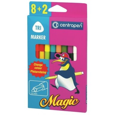 Flomasteriai Centropen Magic 2549 1,8 mm 8+2 vnt. Flomasteriai Centropen Magic 2549 1,8 mm 8+2 vnt.