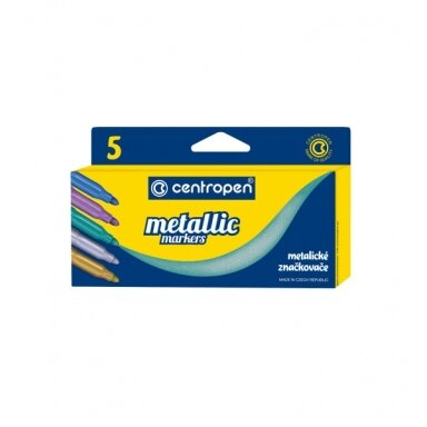 Flomasteriai Centropen Metallic 8690 5 spalvų Flomasteriai Centropen Metallic 8690 5 spalvų