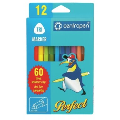 Flomasteriai Centropen Perfekt 2510 2-3 mm 12 spalvų Flomasteriai Centropen Perfekt 2510 2-3 mm 12 spalvų