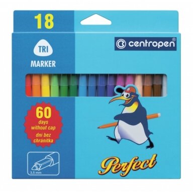 Flomasteriai Centropen Perfekt 2510 2-3 mm 18 spalvų Flomasteriai Centropen Perfekt 2510 2-3 mm 18 spalvų
