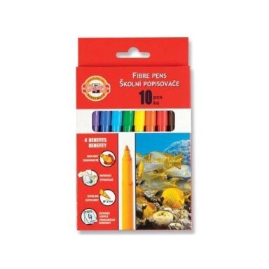 Фломастеры Koh-I-Noor 1002 10 цветов Фломастеры Koh-I-Noor 1002 10 цветов