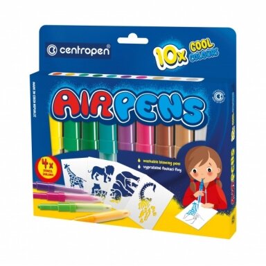 Flomasteriai pučiami Centropen Airpens 10 spalvų Flomasteriai pučiami Centropen Airpens 10 spalvų