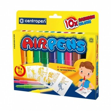 Flomasteriai pučiami Centropen Airpens Rainbow, 10 spalvų Flomasteriai pučiami Centropen Airpens Rainbow, 10 spalvų