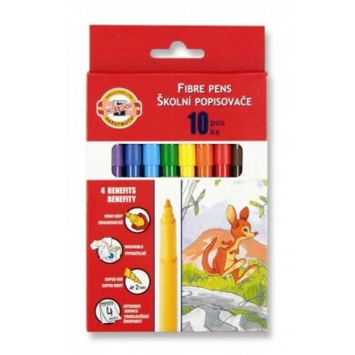 Фломастеры Koh-I-Noor 1002 10 цветов