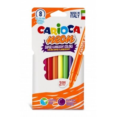 Flomasteriai Carioca NEON 8 spalvų
