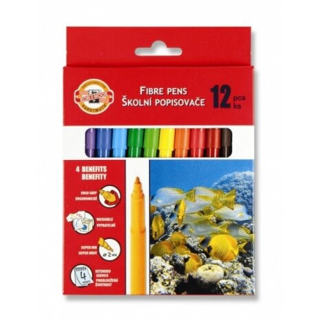 Фломастеры Koh-I-Noor 1002 Рыбка 12 цветов