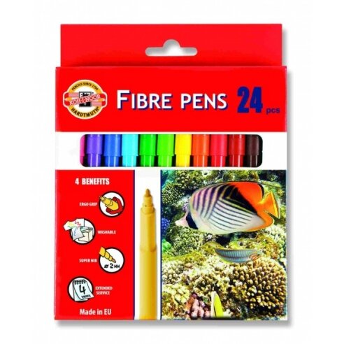 Set of Fibre Pens Koh-I-Noor 1002 24 colors Set of Fibre Pens Koh-I-Noor 1002 24 colors