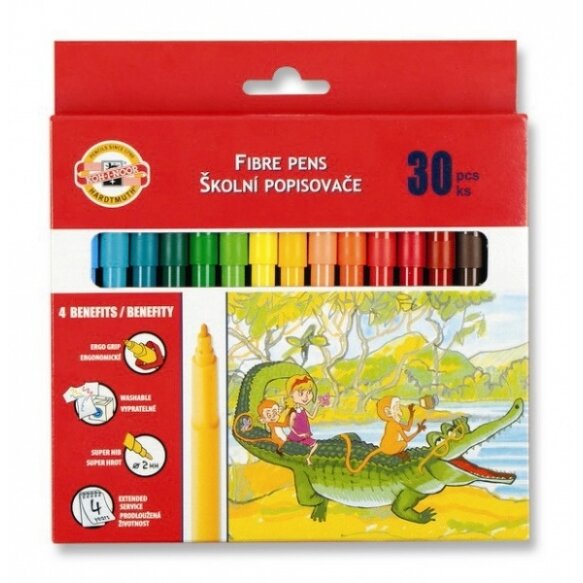 Фломастеры Koh-I-Noor 1002 30 цвета Фломастеры Koh-I-Noor 1002 30 цвета