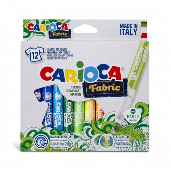 Felt Tip Pens Carioca Fabric 12 colors Felt Tip Pens Carioca Fabric 12 colors