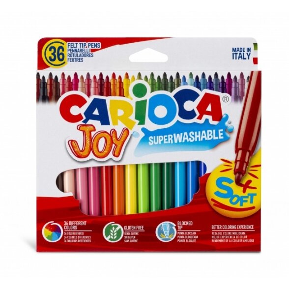 Flomasteriai Carioca Joy 36 spalvų Flomasteriai Carioca Joy 36 spalvų