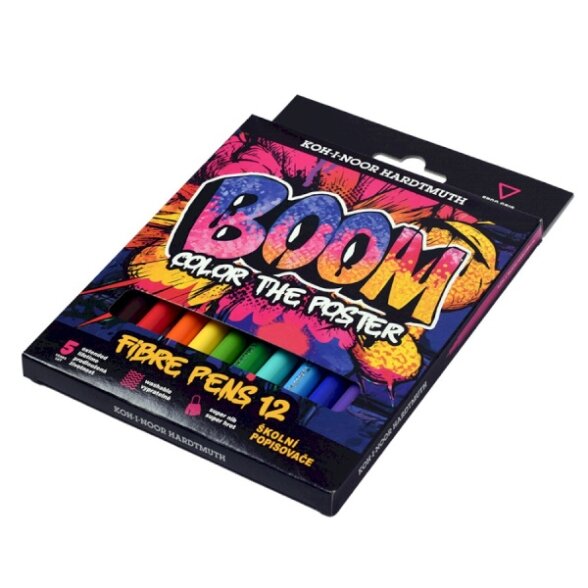 Set of Fibre Pens Koh-I-Noor BOOM 1022 12 colors 1