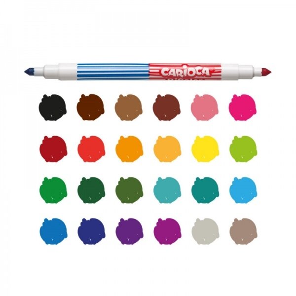 Фломастеры Carioca BiColor 12 двойных цветов 1 Фломастеры Carioca BiColor 12 двойных цветов 1