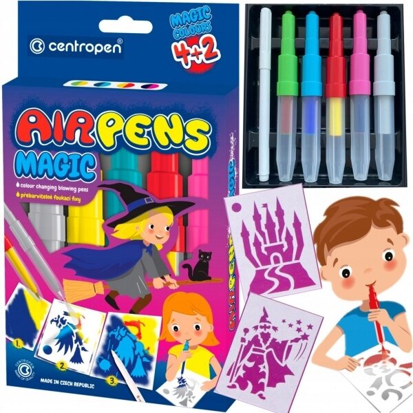 Flomasteriai pučiami Centropen Airpens Magic 5+1 vnt. 1