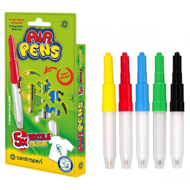 Flomasteriai pučiami Centropen AirPens 5 spalvų Flomasteriai pučiami Centropen AirPens 5 spalvų
