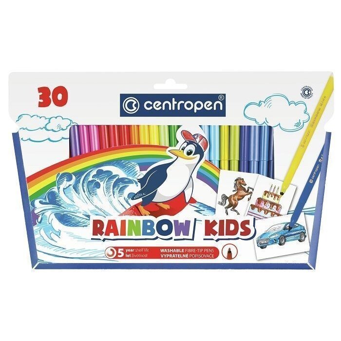 Flomasteriai Centropen RAINBOW KIDS 7550 1 mm 30 spalvų