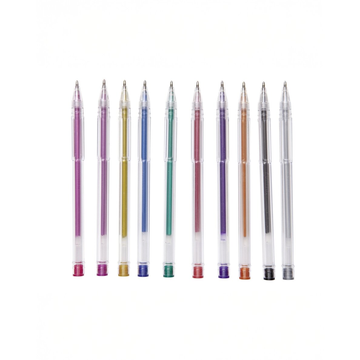 Folia Black Style Metallic Gel Pens 1 mm 10 pcs Assorted Colours 2