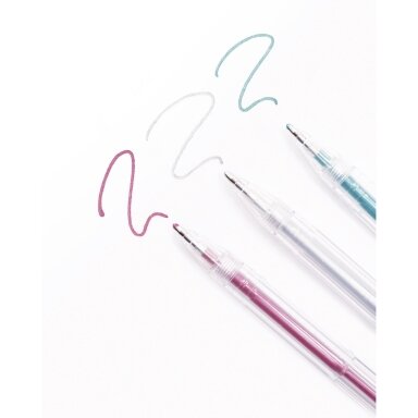 Folia Black Style Metallic Gel Pens 1 mm 10 pcs Assorted Colours