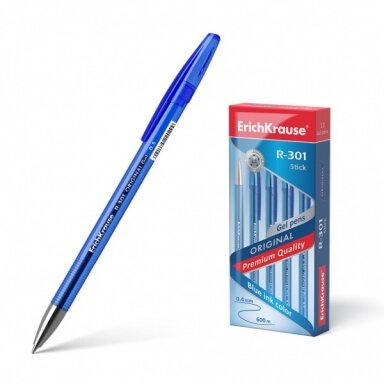 Ручка гелевая ErichKrause R-301 Original Gel Stick 0,5 мм, цвет чернил синий