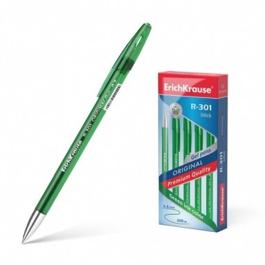 Ручка гелевая ErichKrause R-301 Original Gel Stick 0,5 мм цвет чернил зеленый
