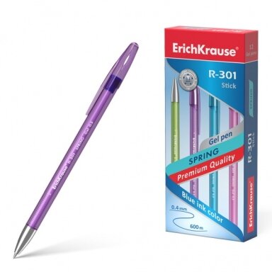 Ручка гелевая ErichKrause R-301 Spring Gel Stick 0,5 мм цвет чернил синий
