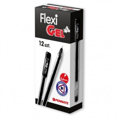 Gelinis rašiklis Flexi Gel 0,6 mm juodos spalvos