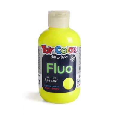 Guašas Toy Color 250 ml puikiai plaunamas fluorescencinis geltonos spalvos Guašas Toy Color 250 ml puikiai plaunamas fluorescencinis geltonos spalvos
