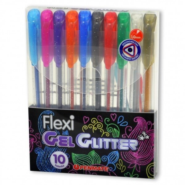 Flexi Glitter Gel Pens Set 10 pcs Flexi Glitter Gel Pens Set 10 pcs