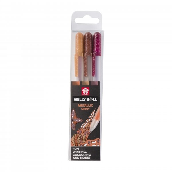 Sakura Gelly Roll Metallic Set 3 Gel Pens Nature Sakura Gelly Roll Metallic Set 3 Gel Pens Nature