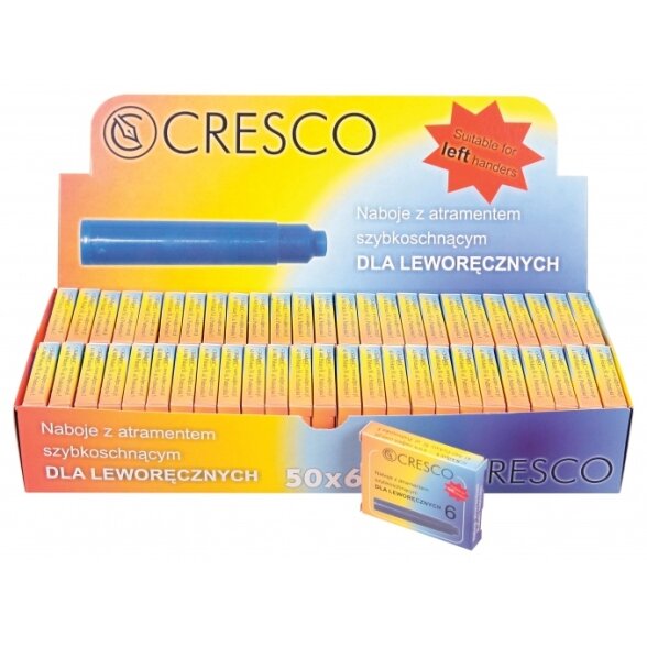 Капсулы с быстросохнущими чернилами Cresco 6 шт. синего цвета 1