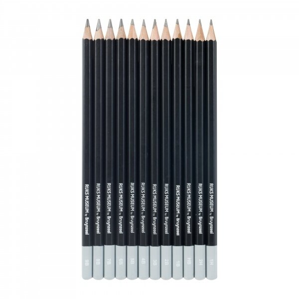 Bruynzeel Van Rijn Graphite 2H-9B Pencils Set 12 Pencils 4