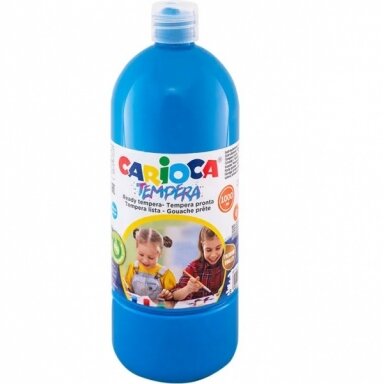 Краска Carioca Tempera 1000 мл голубая