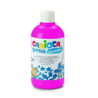 Краска Carioca Tempera 500 мл 37 неоновый розовый