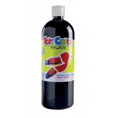 Guašas Toy Color 1000 ml puikiai plaunamas juodos spalvos Guašas Toy Color 1000 ml puikiai plaunamas juodos spalvos
