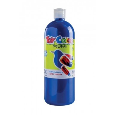 Guašas Toy Color 1000 ml puikiai plaunamas kobalto mėlynos spalvos Guašas Toy Color 1000 ml puikiai plaunamas kobalto mėlynos spalvos