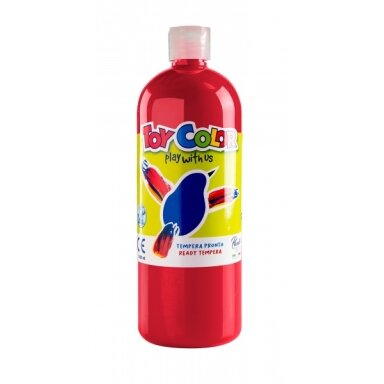 Guašas Toy Color 1000 ml puikiai plaunamas raudonos spalvos (Carmine Red) Guašas Toy Color 1000 ml puikiai plaunamas raudonos spalvos (Carmine Red)