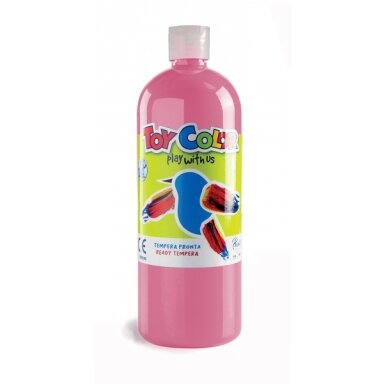 Guašas Toy Color 1000 ml puikiai plaunamas rožinės spalvos Guašas Toy Color 1000 ml puikiai plaunamas rožinės spalvos