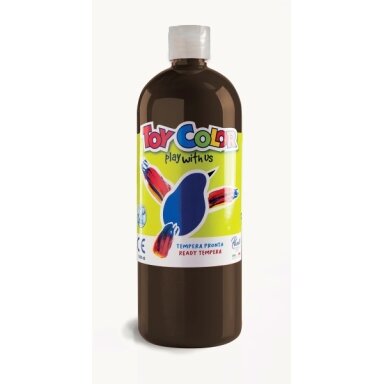 Guašas Toy Color 1000 ml puikiai plaunamas rudos spalvos (deginta siena) Guašas Toy Color 1000 ml puikiai plaunamas rudos spalvos (deginta siena)