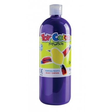 Guašas Toy Color 1000 ml puikiai plaunamas violetinės spalvos Guašas Toy Color 1000 ml puikiai plaunamas violetinės spalvos