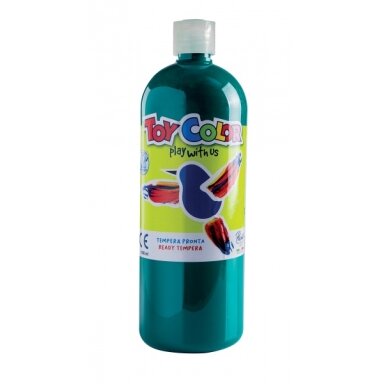 Guašas Toy Color 1000 ml puikiai plaunamas žalios spalvos (Emerald Green) Guašas Toy Color 1000 ml puikiai plaunamas žalios spalvos (Emerald Green)