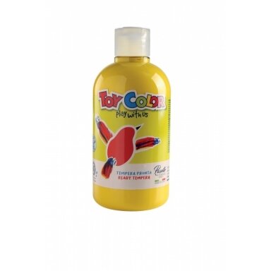 Guašas Toy Color 500 ml puikiai plaunamas geltonos spalvos Guašas Toy Color 500 ml puikiai plaunamas geltonos spalvos
