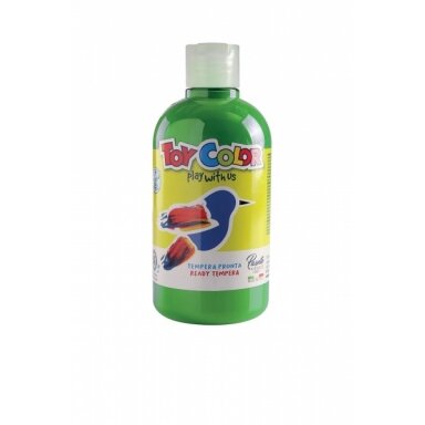 Guašas Toy Color 500 ml puikiai plaunamas ryškiai žalios spalvos Guašas Toy Color 500 ml puikiai plaunamas ryškiai žalios spalvos