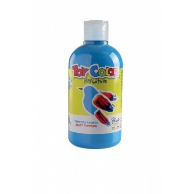 Guašas Toy Color 500 ml puikiai plaunamas žydros spalvos (Cyan Blue) Guašas Toy Color 500 ml puikiai plaunamas žydros spalvos (Cyan Blue)