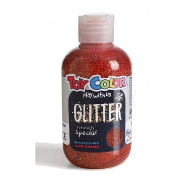 Гуашь Toy Color Magic Glitter 250 мл красная Гуашь Toy Color Magic Glitter 250 мл красная