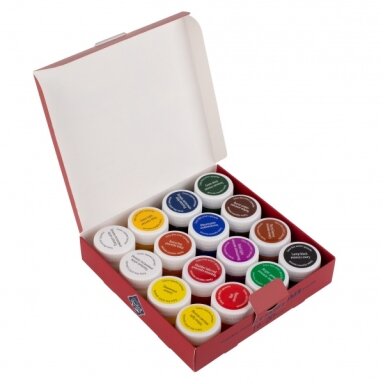 Gouache artists' colours set "Master-Class" 16 colours in 20 ml jars, cardboard box