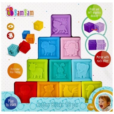 Резиновые кубики, 10 шт. BAM BAM