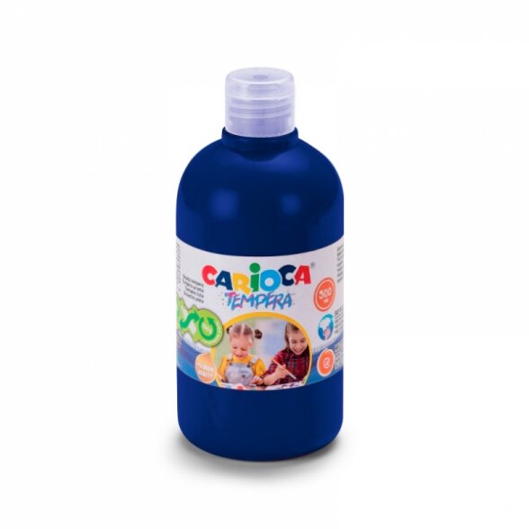 Краска Carioca Tempera 500 мл темно-синяя Краска Carioca Tempera 500 мл темно-синяя